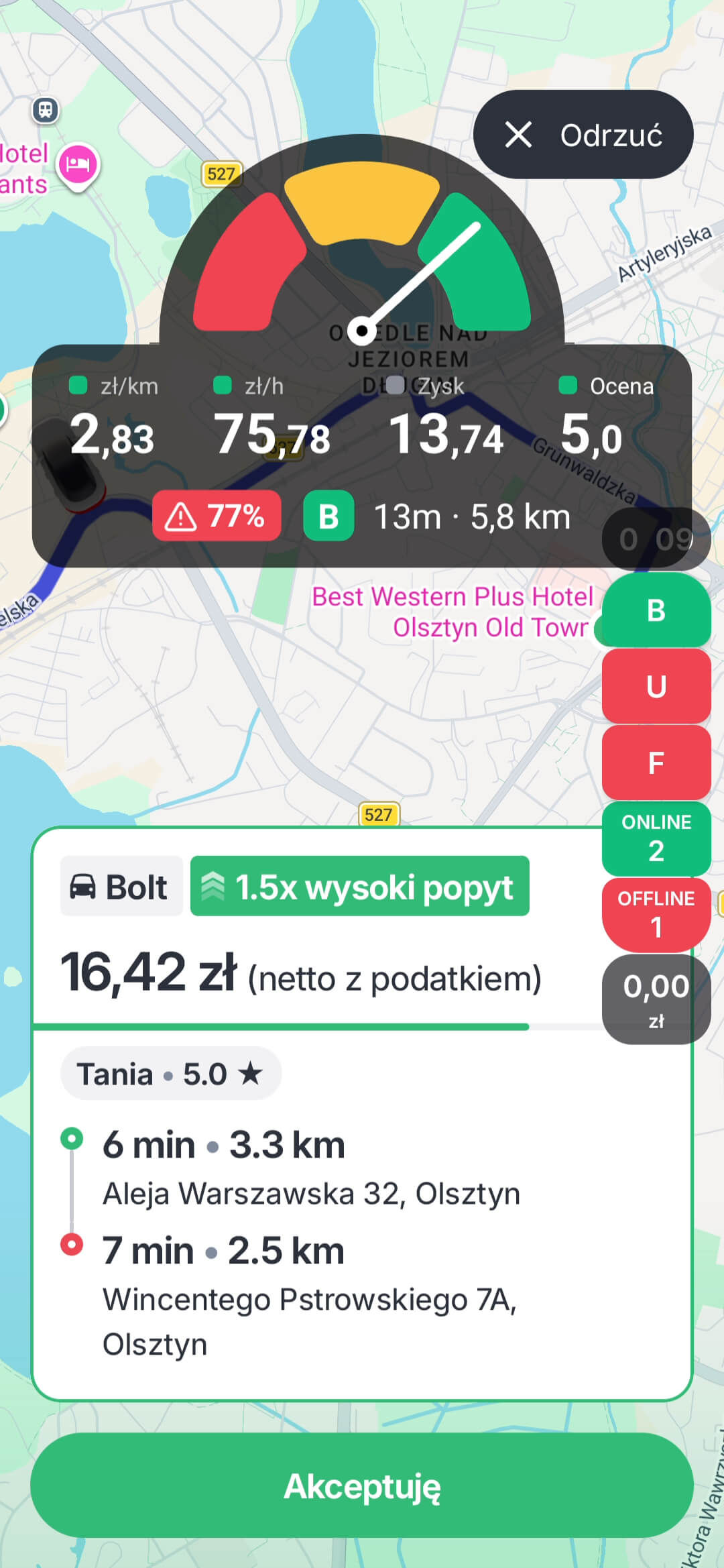 Powiadomienie o kursie BUF